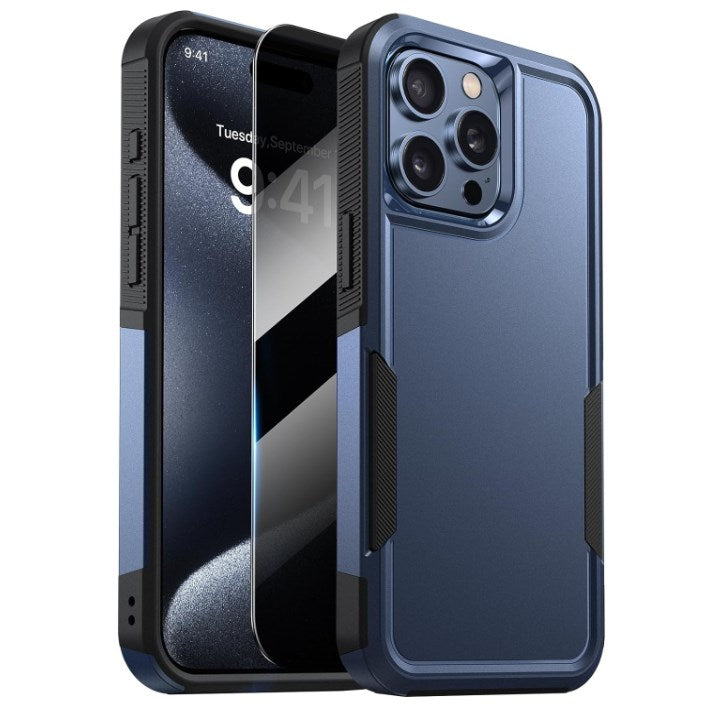 SOLIGU Designed for iPhone 15 Pro Case, [with Privacy Screen Protector] [Anti Spy] [Military Grade Drop Protection] Heavy Duty Full-Body Shockproof Phone Case